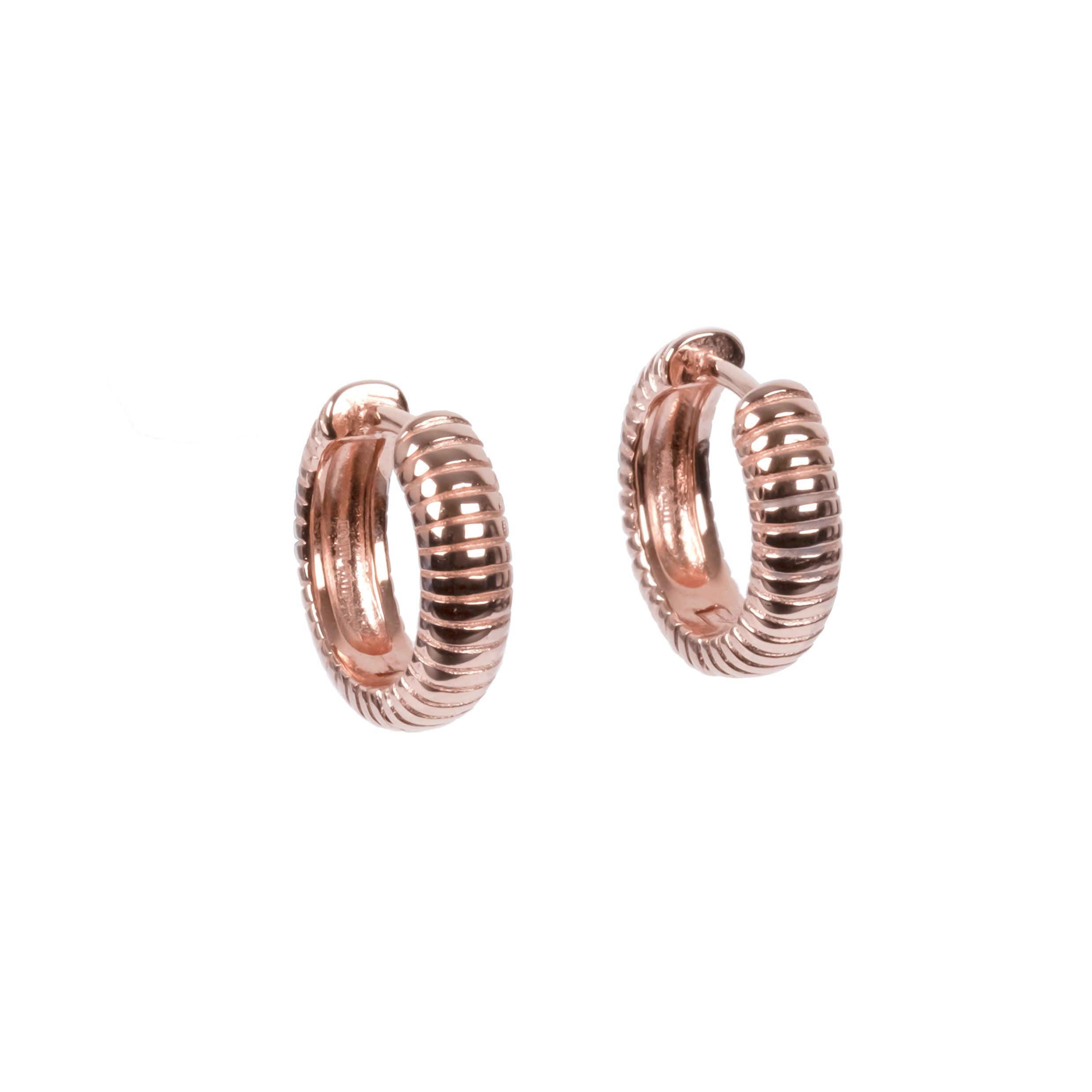 Serena Hoopy Earrings - Rose Gold and Silver - RUUD Studios