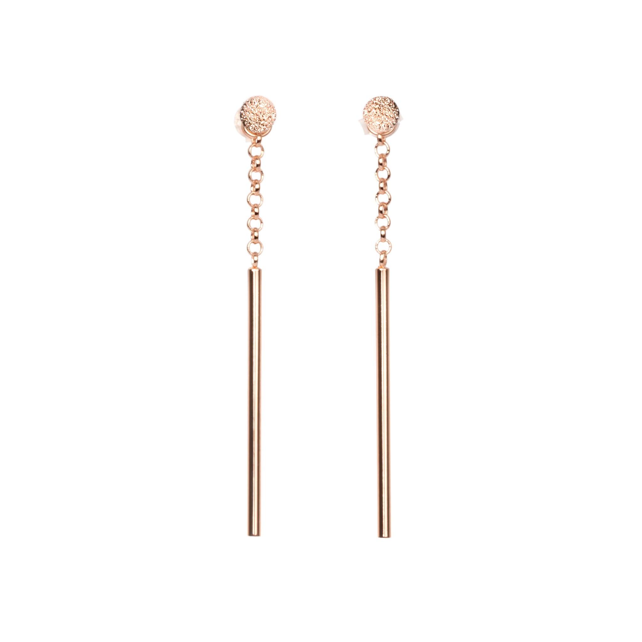 Stardust Falling Earrings - Rose Gold and Silver - RUUD Studios