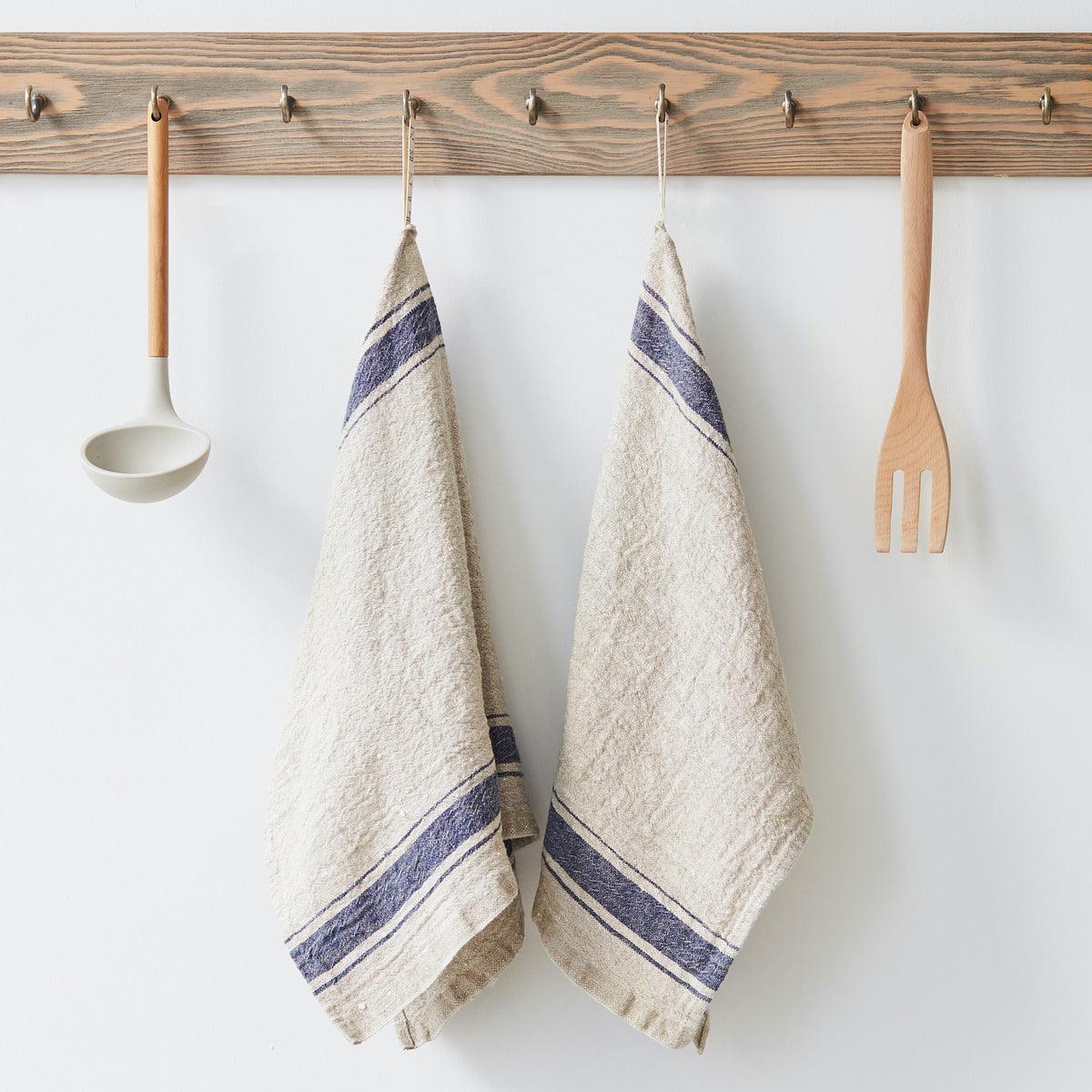 Vintage Linen Kitchen Towel Stripe - RUUD Studios